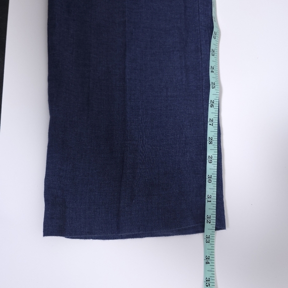 Willi Smith 100% Linen Sailor Button Front Nautical Pants Size 4 - Picture 6 of 7